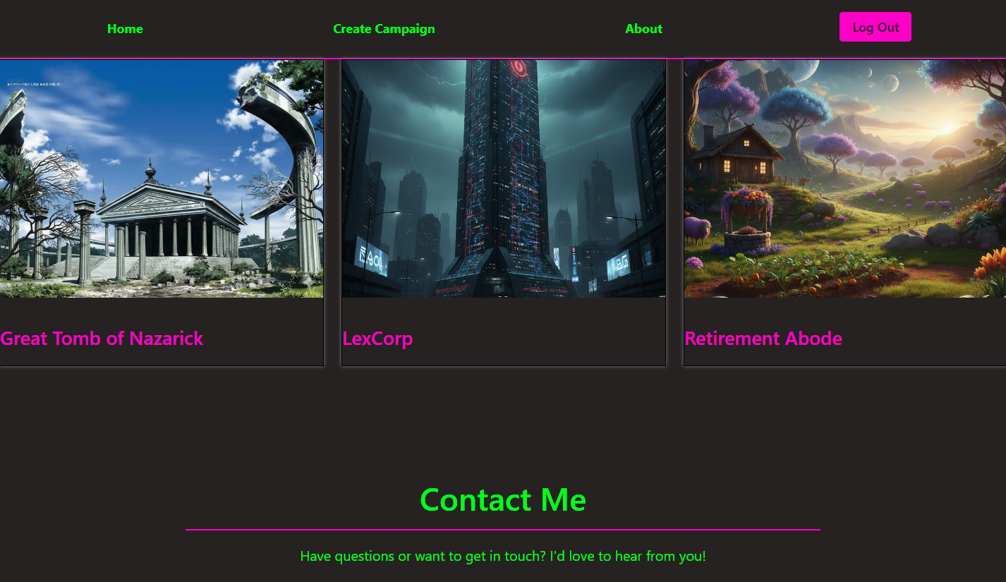 Home Page for the villains